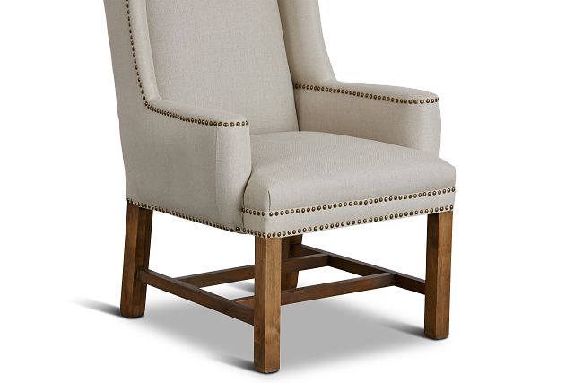 Haddie Beige Upholstered Arm Chair (6)