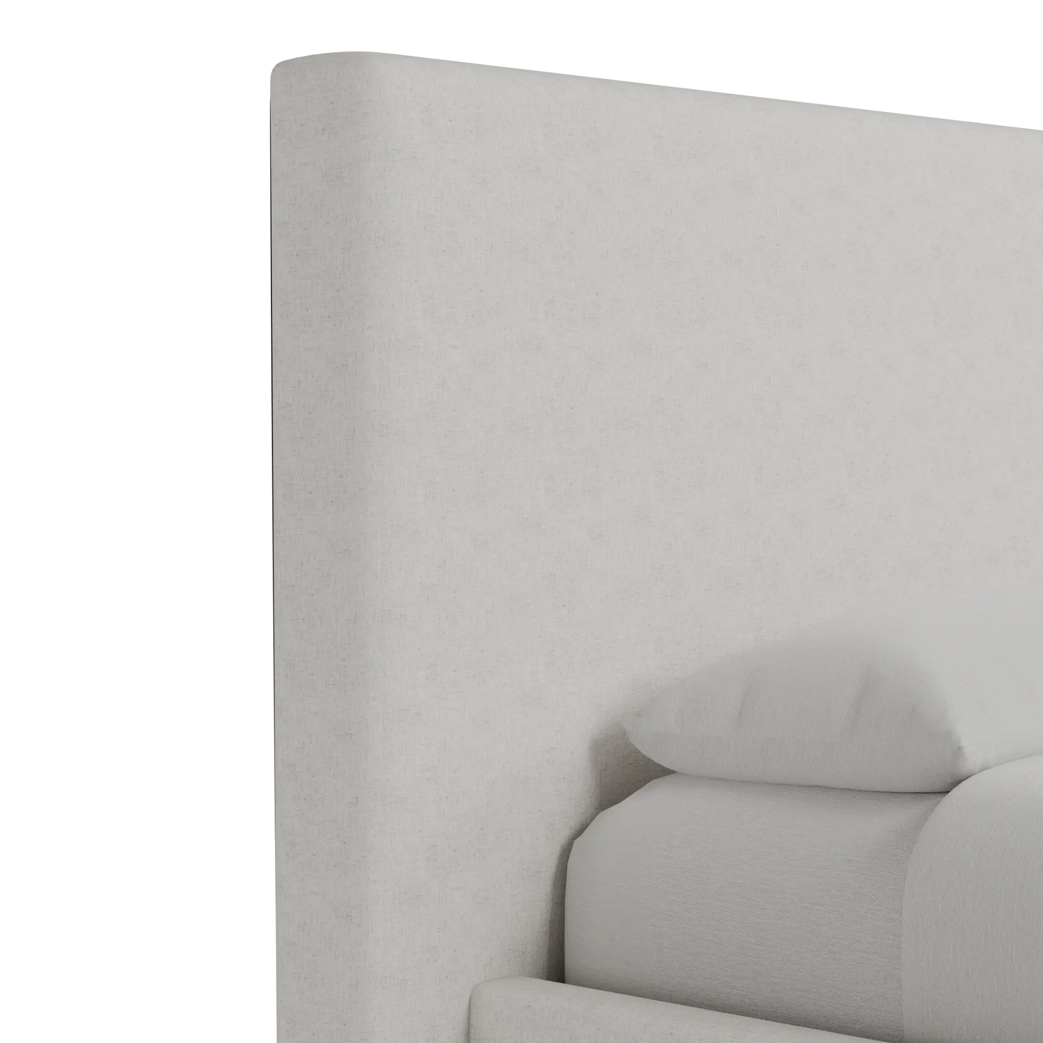 Grayton Linen Light Beige 54" Upholstered Platform Bed Grayton Linen Light Beige 54" Upholstered Platform Bed