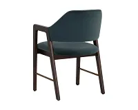 Shelli Dark Blue Upholstered Arm Chair