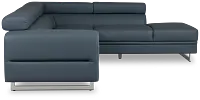 Drew Dark Blue Micro Right Chaise Sectional