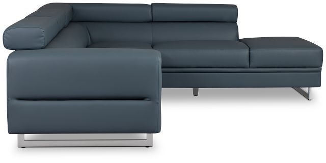 Drew Dark Blue Micro Right Chaise Sectional