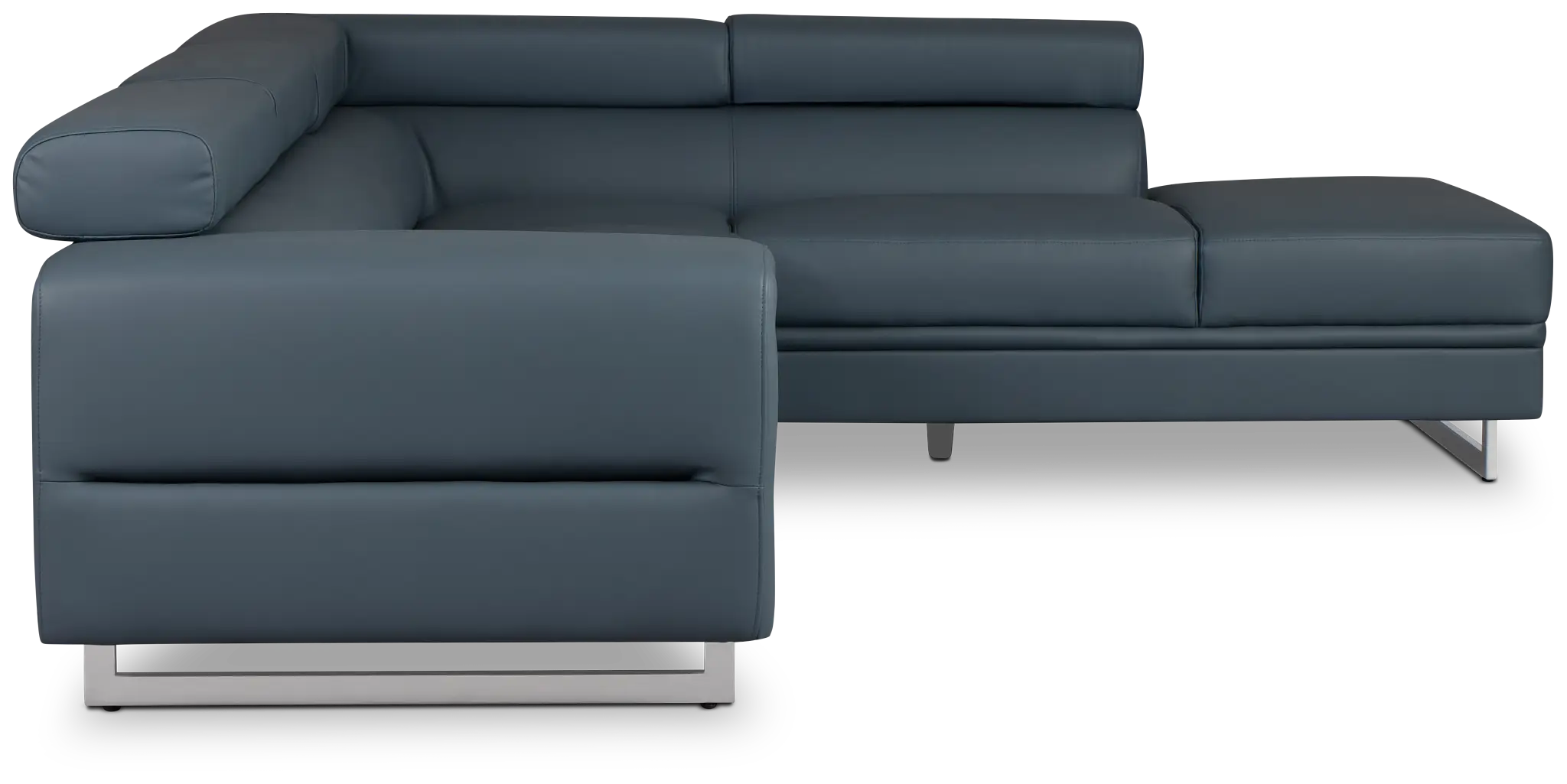 Drew Dark Blue Micro Right Chaise Sectional Drew Dark Blue Micro Right Chaise Sectional
