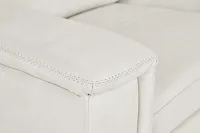 Ainsley White Leather Power Reclining Sofa