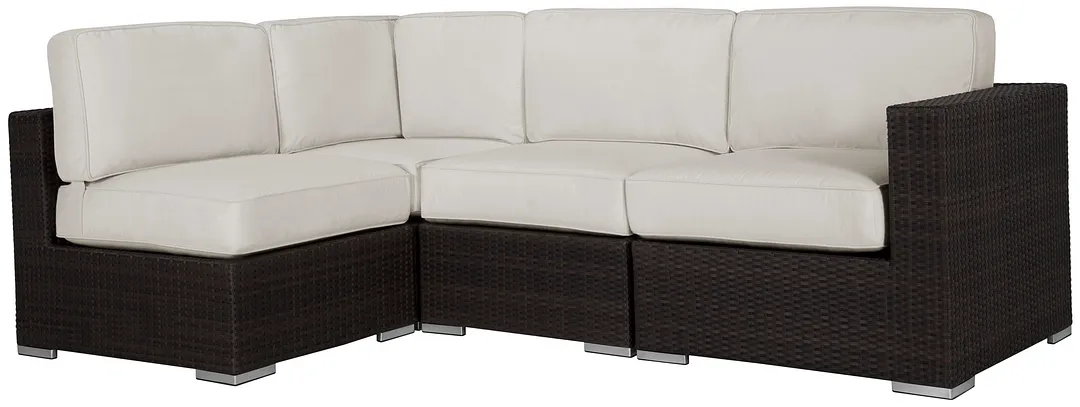 Fina White 4-piece Modular Sectional