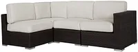 Fina White 4-piece Modular Sectional