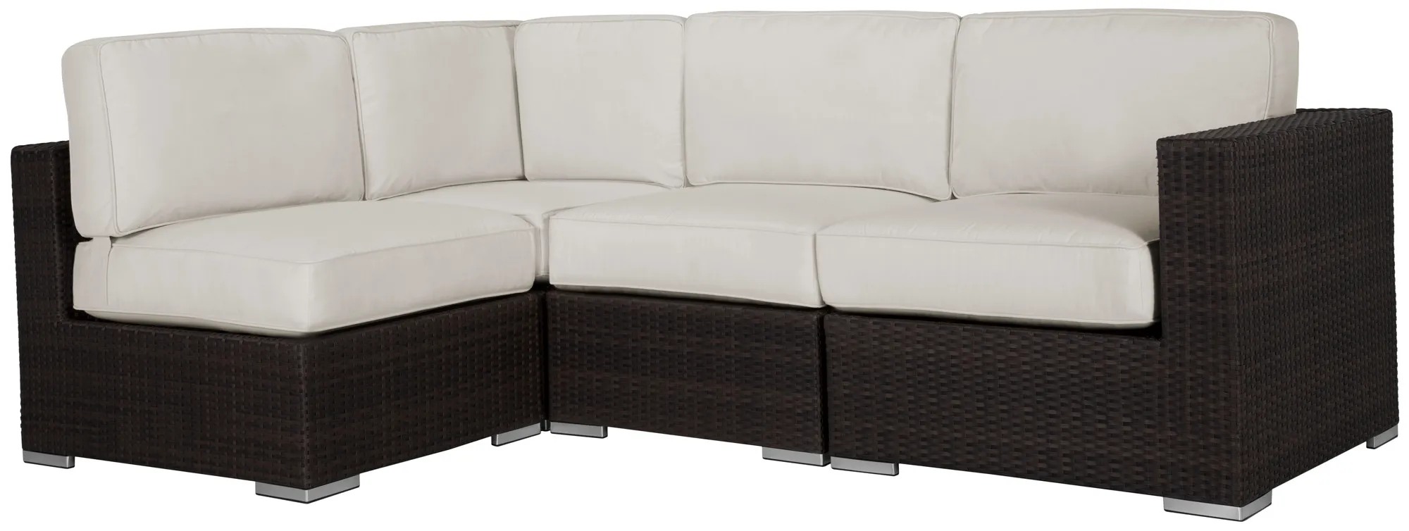 Fina White 4-piece Modular Sectional
