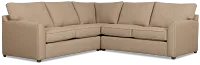 Tate Brown Fabric Medium Right Chaise Memory Foam Sleeper Sectional