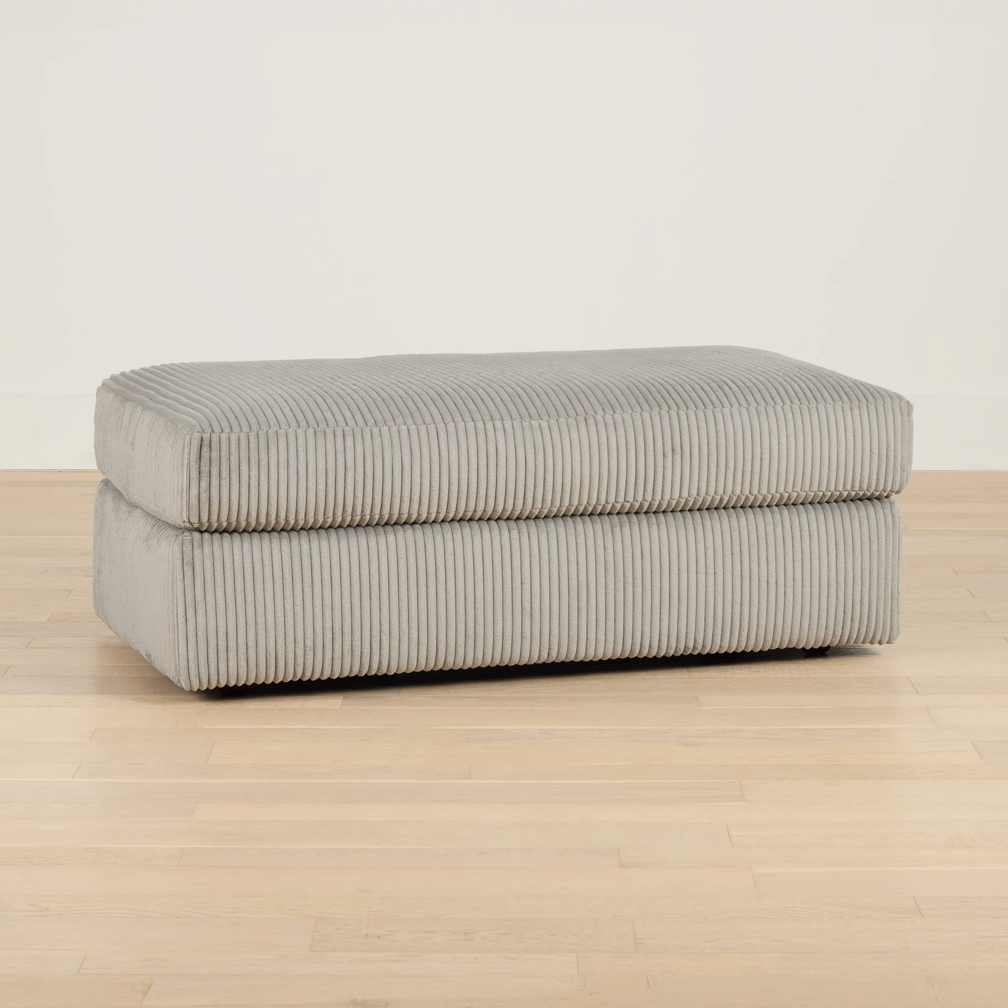 Charlie Gray Fabric Ottoman