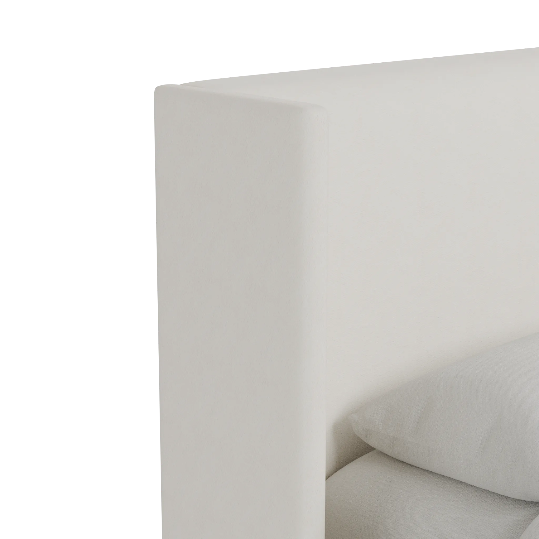 Captiva Gellar White 48" Upholstered Shelter Bed