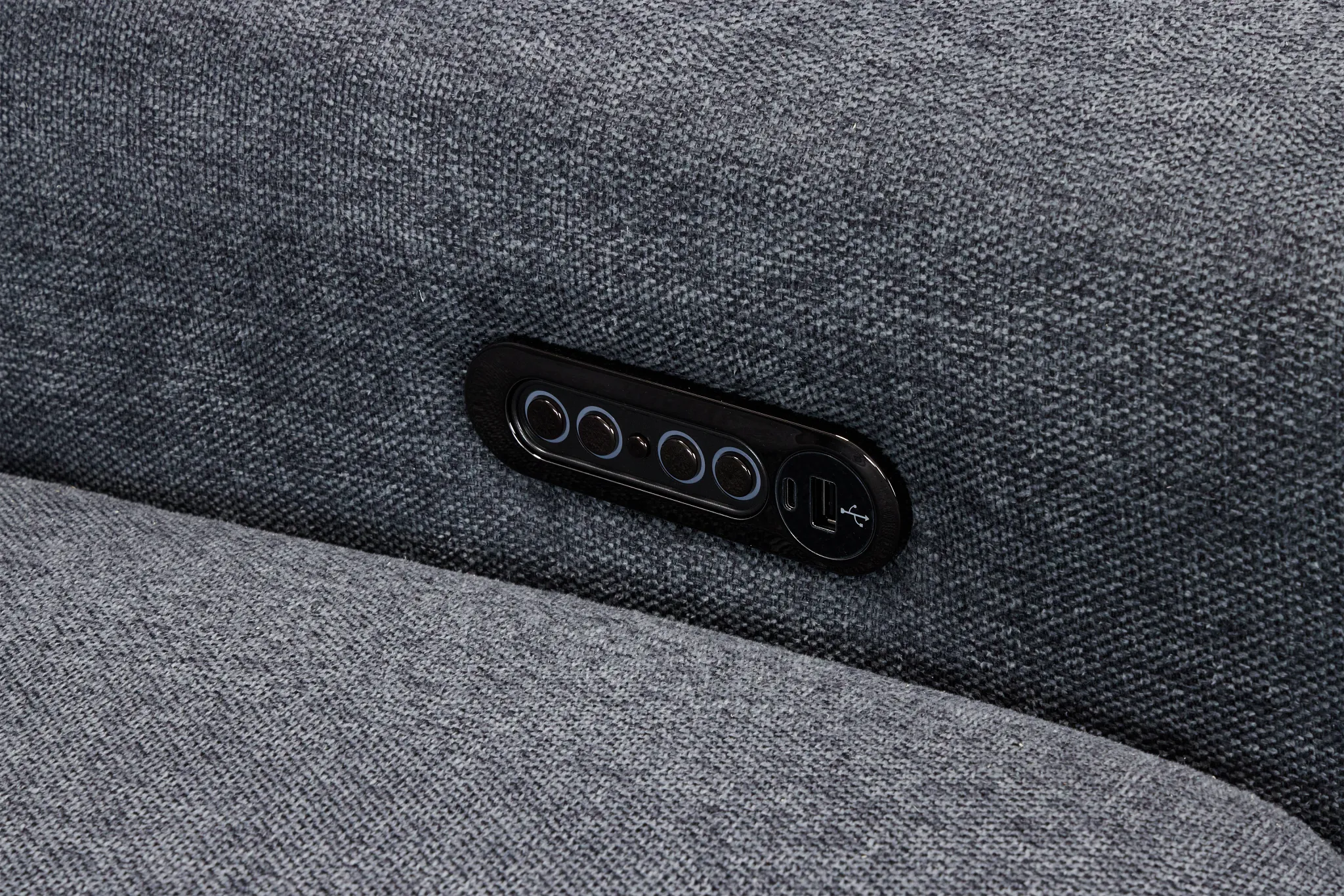 Callum Dark Gray Fabric Small Right Power Chaise Sleeper Sectional