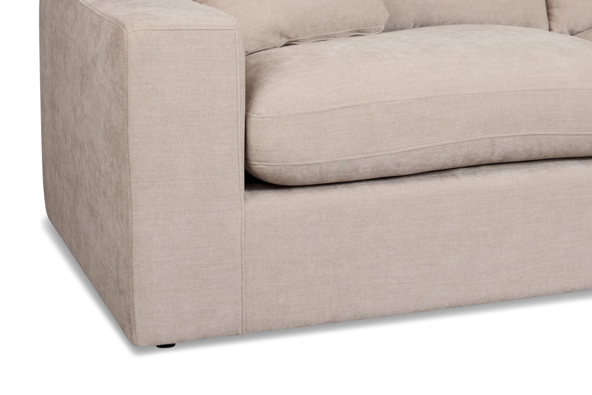 Breeze Taupe Fabric 4-piece Modular Sectional
