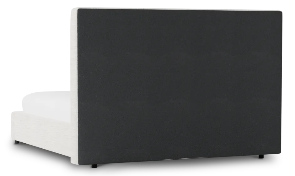 Grayton Maguire Ivory 54" Upholstered Platform Bed