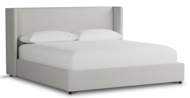 Captiva Delray Pewter 48" Upholstered Shelter Bed