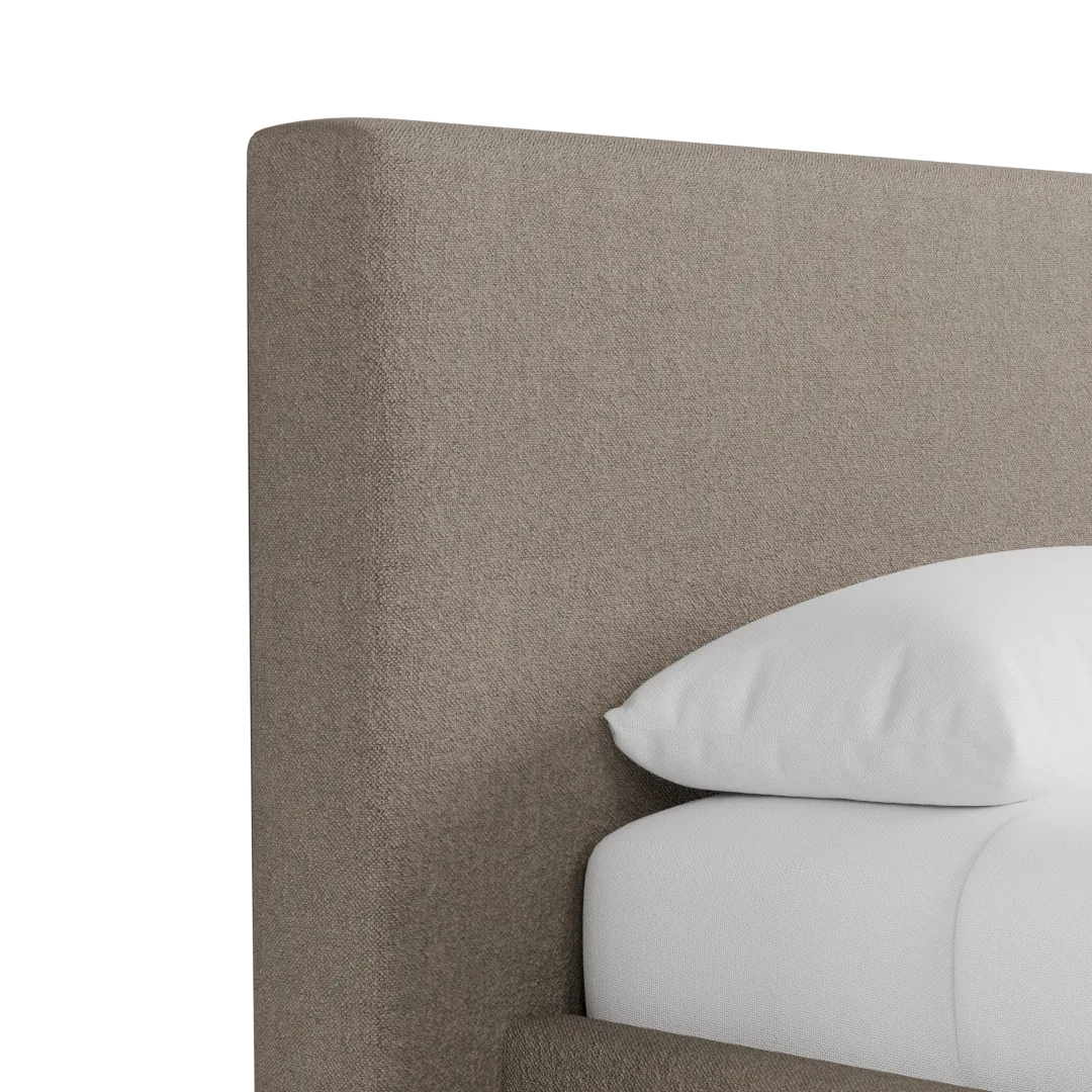 Grayton Elite Brown 44" Upholstered Platform Bed