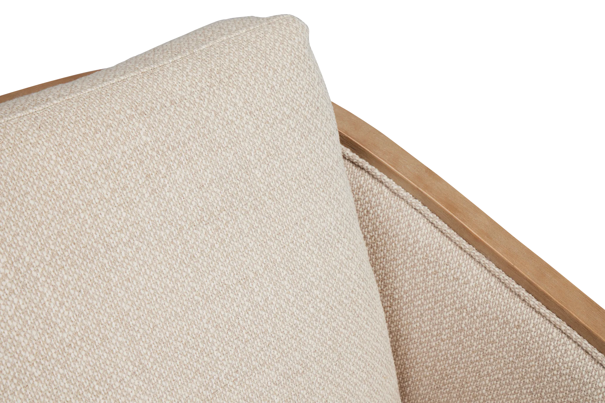 Campbell Beige Fabric Swivel Accent Chair