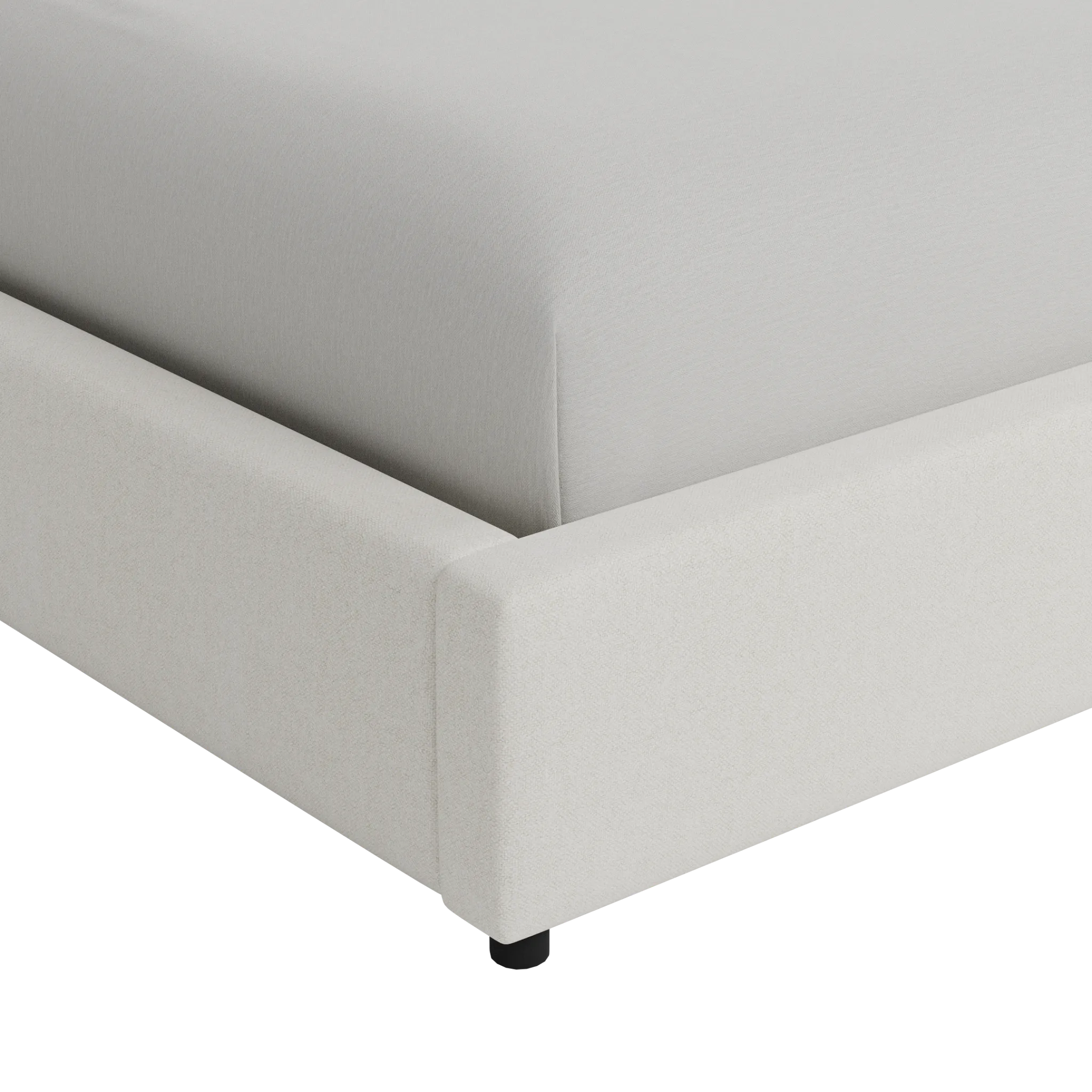 Grayton Elite Ivory 44" Upholstered Platform Bed