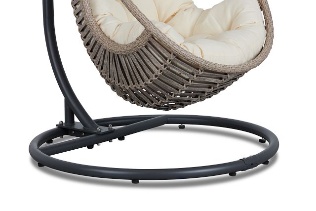 Verano Light Beige Hanging Chair (1)