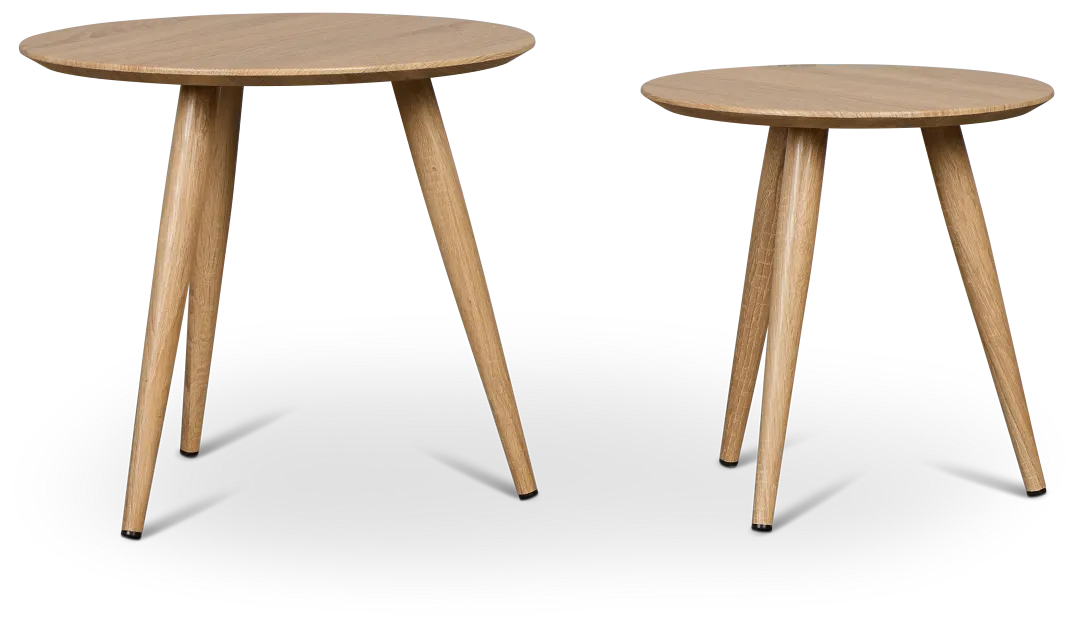 Avon Light Tone Round Bunching End Table