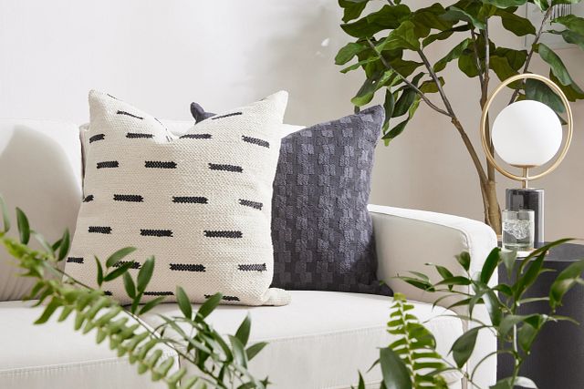 Clover Ivory 22" Accent Pillow