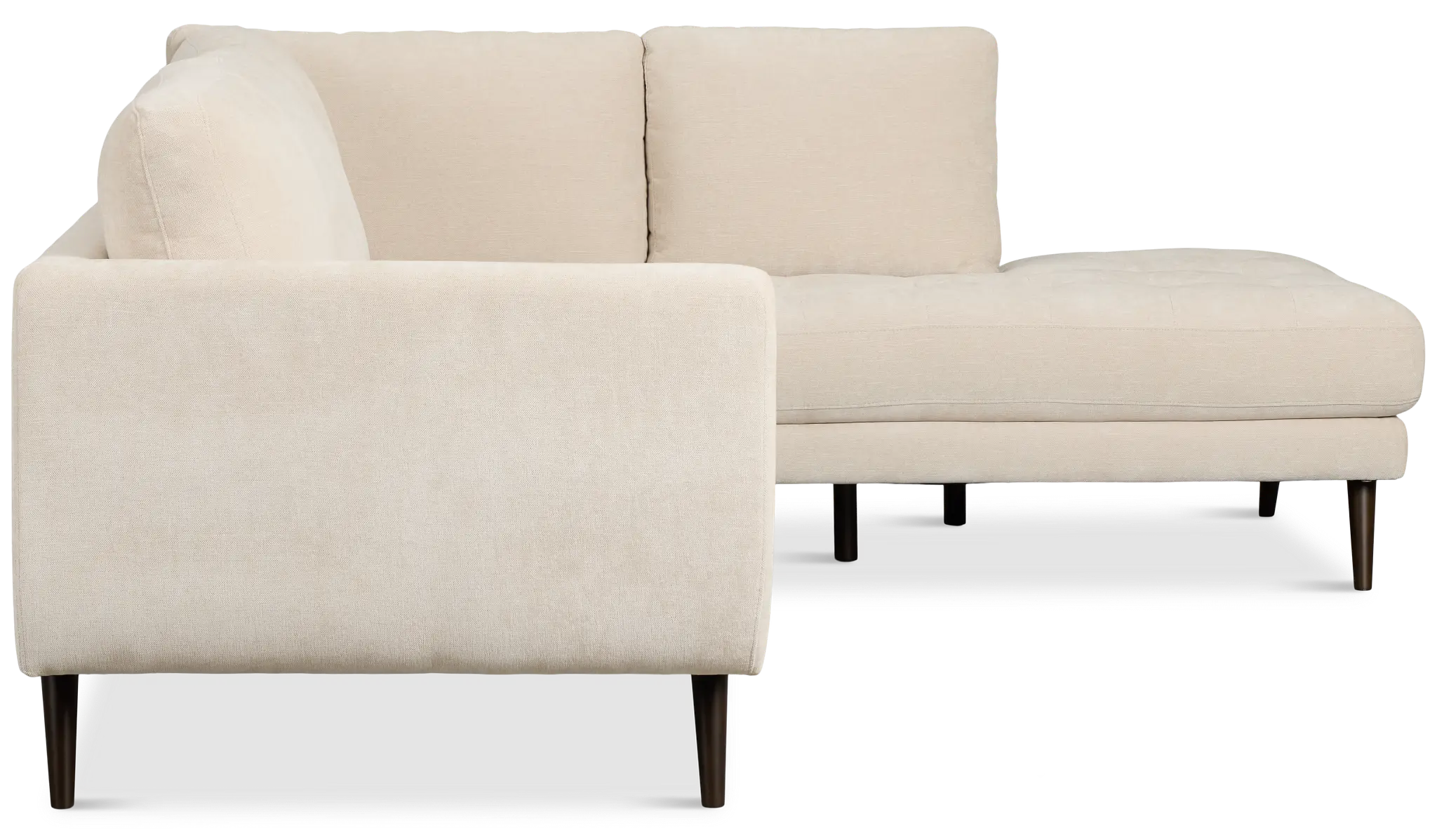 Indie Beige Fabric Small Right Bumper Sectional Indie Beige Fabric Small Right Bumper Sectional