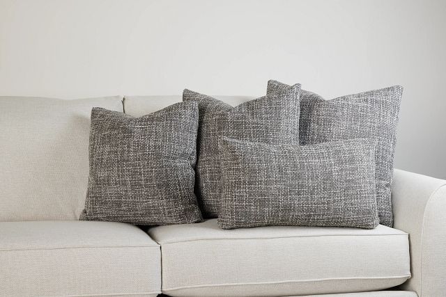 Sutton Gray 24" Accent Pillow