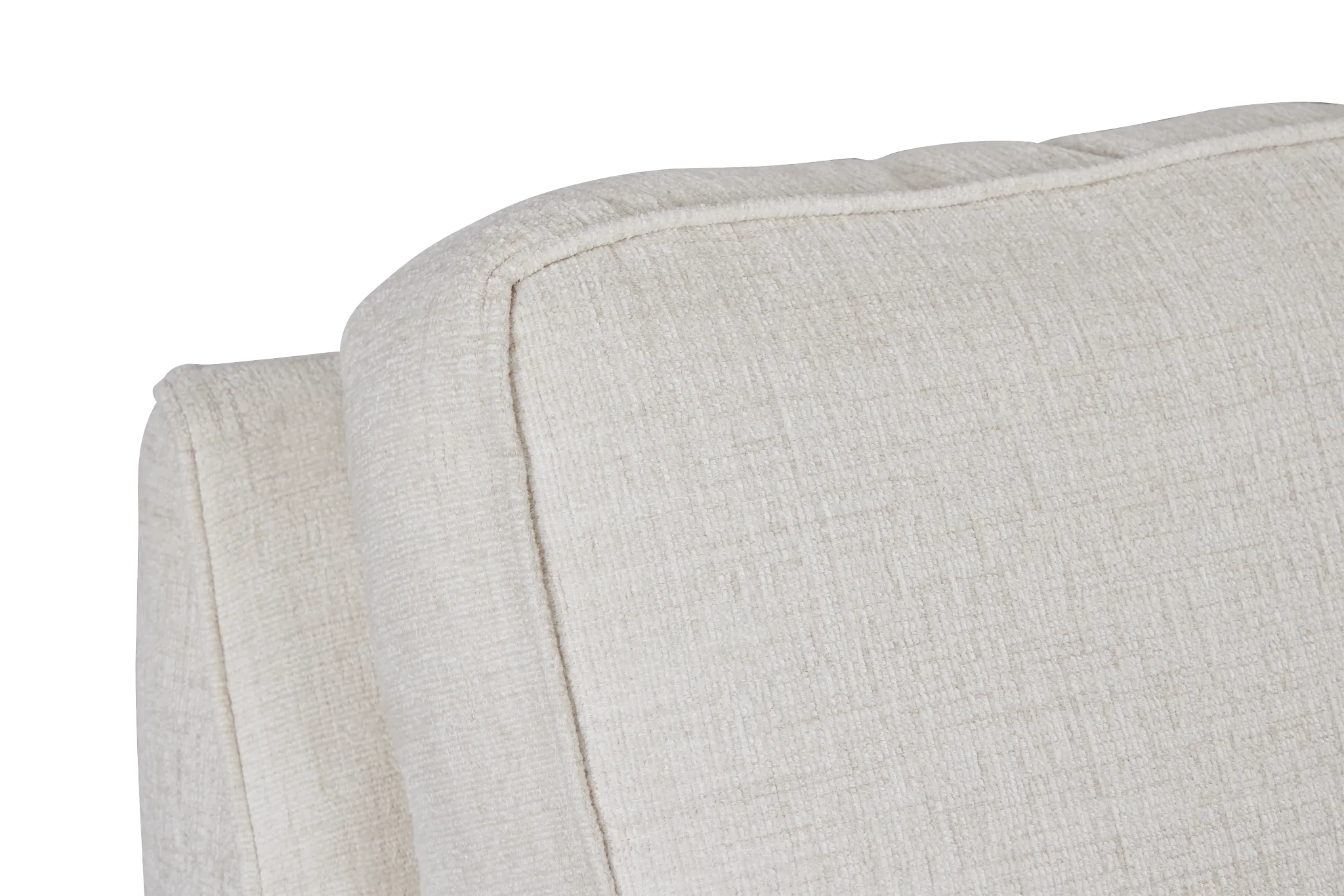 Andie White Fabric Left Chaise Sectional