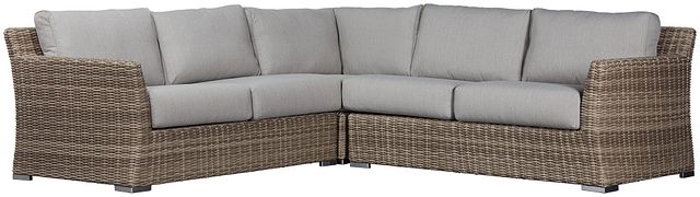 Raleigh Gray Woven Small Two-arm Sectional