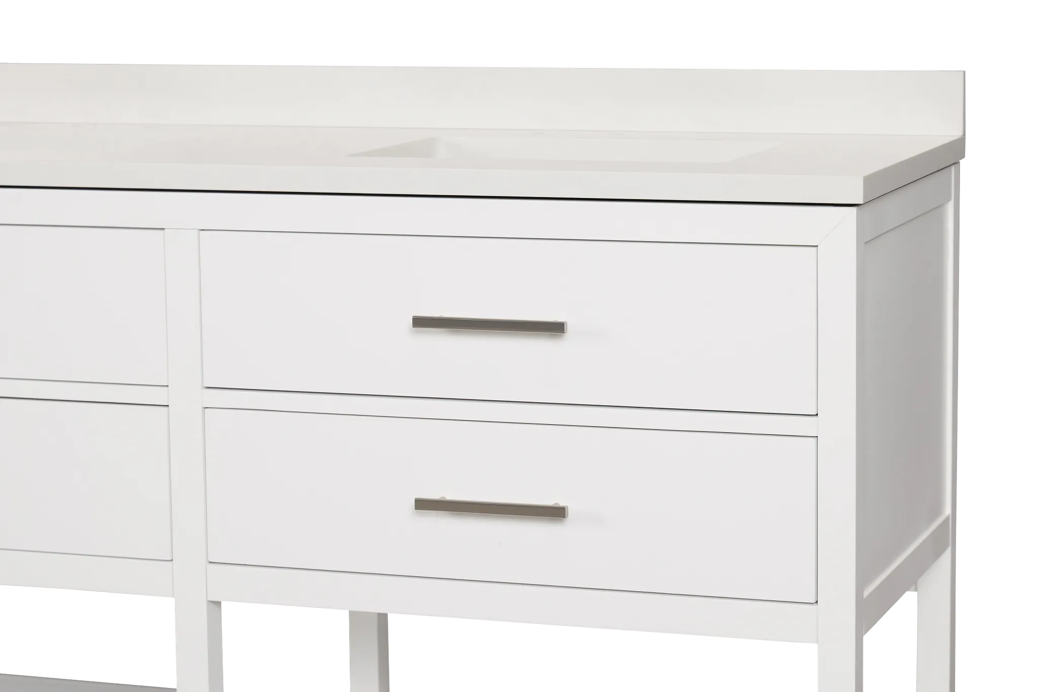 Alden White 60" Double Bathroom Vanity
