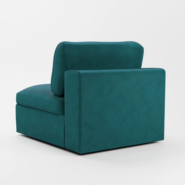 Destin Joya Teal Velvet Swivel Chair