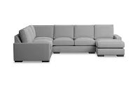 Edgewater Delray Light Gray Medium Right Chaise Sectional