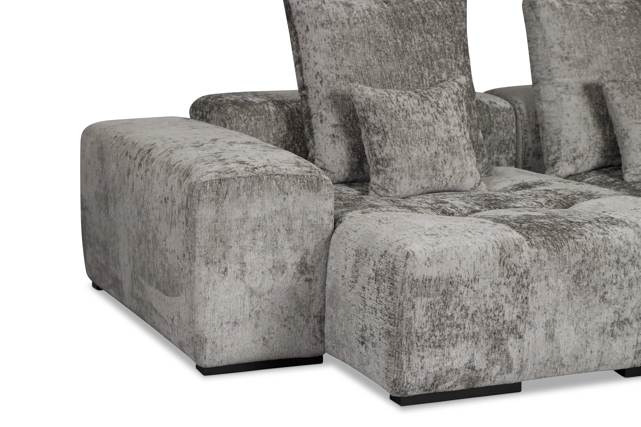 Skylar Gray Fabric Left Chaise Sectional