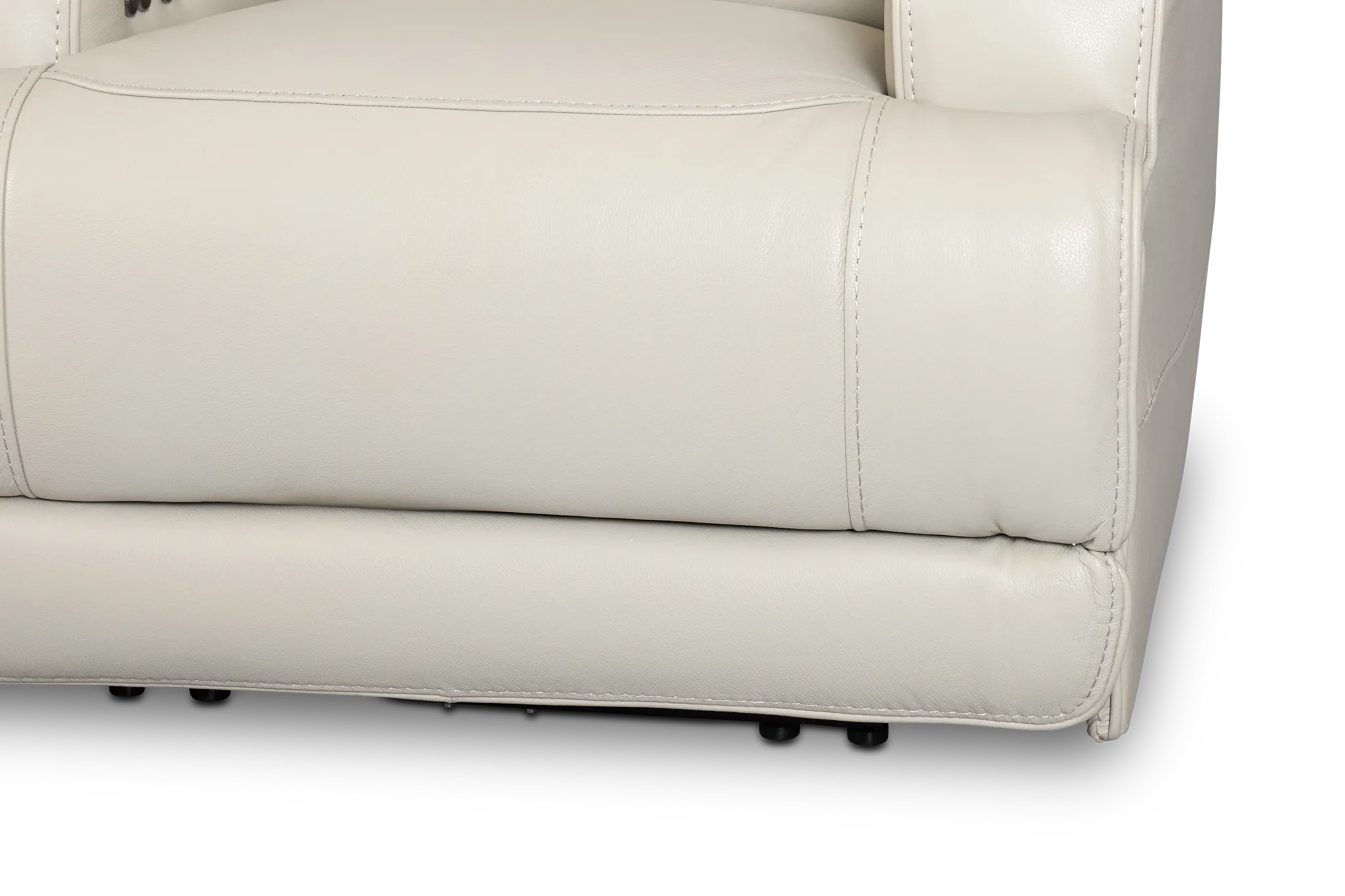 Reign Gray Lthr/vinyl Power Recliner With Power Headrest