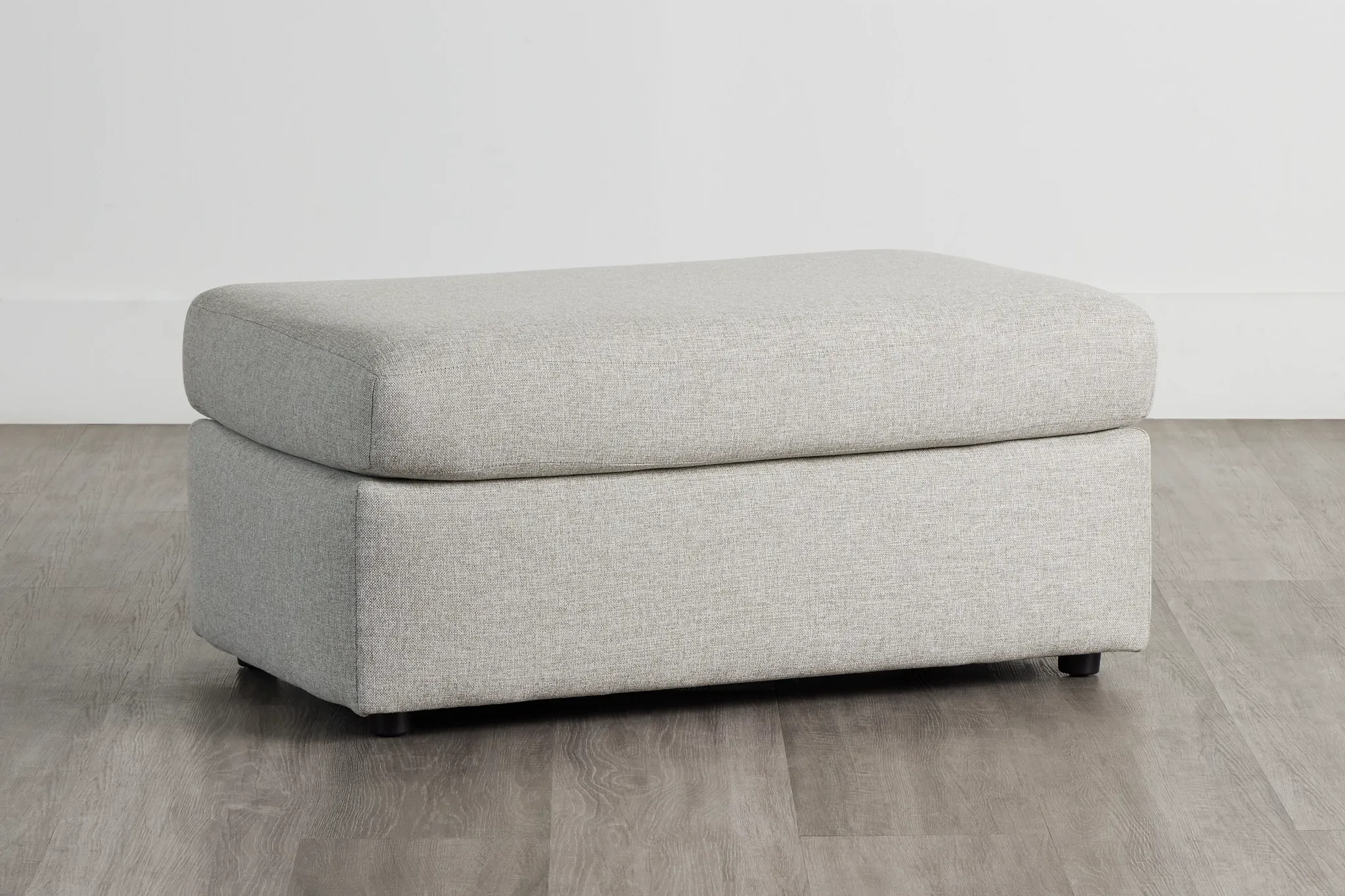 Noah Khaki Fabric Ottoman