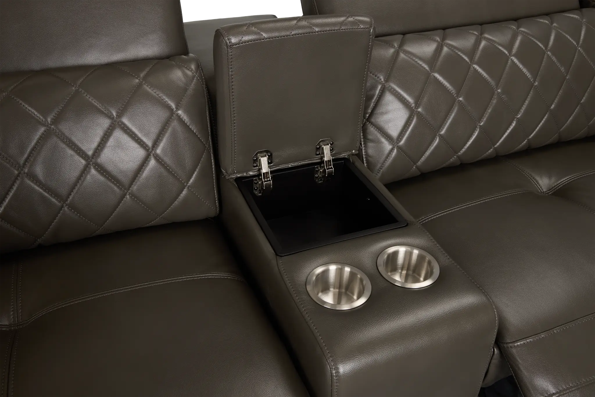 Ava Dark Gray Micro Large Dual Power Left Chaise Sectional Ava Dark Gray Micro Large Dual Power Left Chaise Sectional