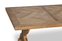 Joplin Light Tone Rectangular Trestle Coffee Table