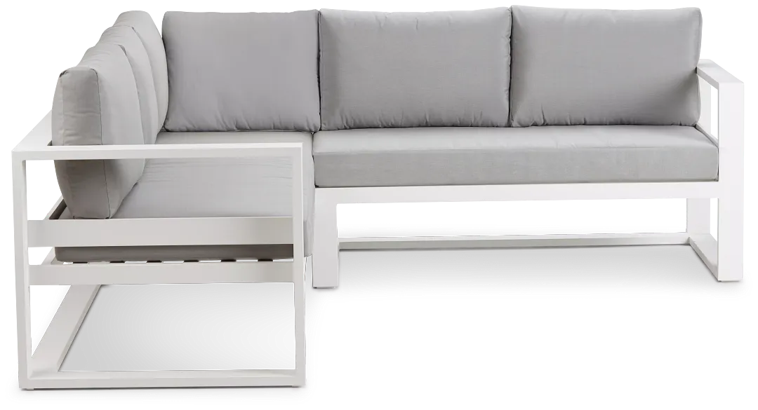 Lisbon Gray Aluminum Small Right Sectional