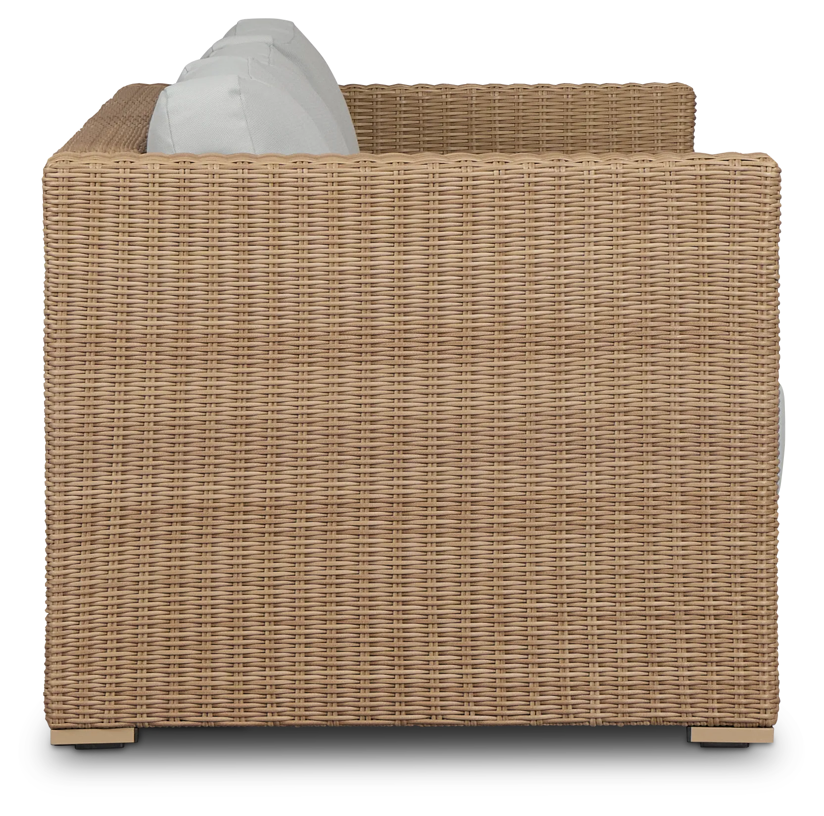 Montecito Light Tone Sofa With Light Blue Cushions