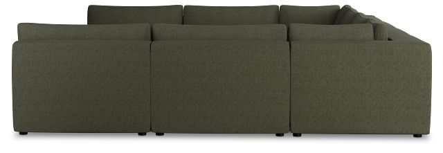 Destin Sutton Green Fabric 8-piece Modular Sectional