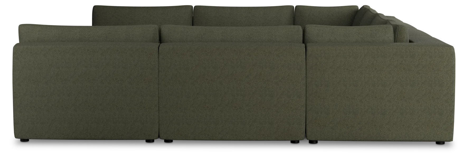 Destin Sutton Green Fabric 8-piece Modular Sectional