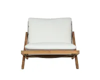 Logan Light Tone Accent Chair With White Cushion