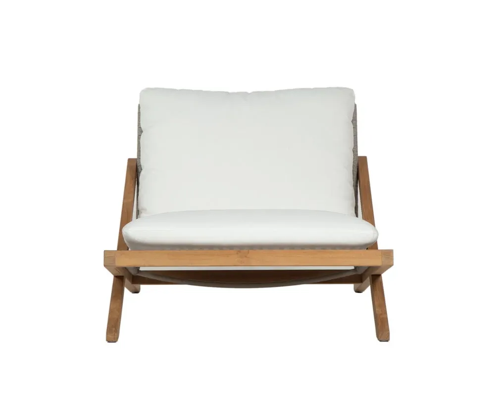 Logan Light Tone Accent Chair With White Cushion