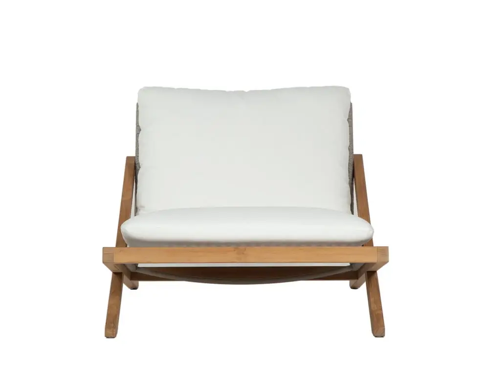 Logan Light Tone Accent Chair With White Cushion Logan Light Tone Accent Chair With White Cushion