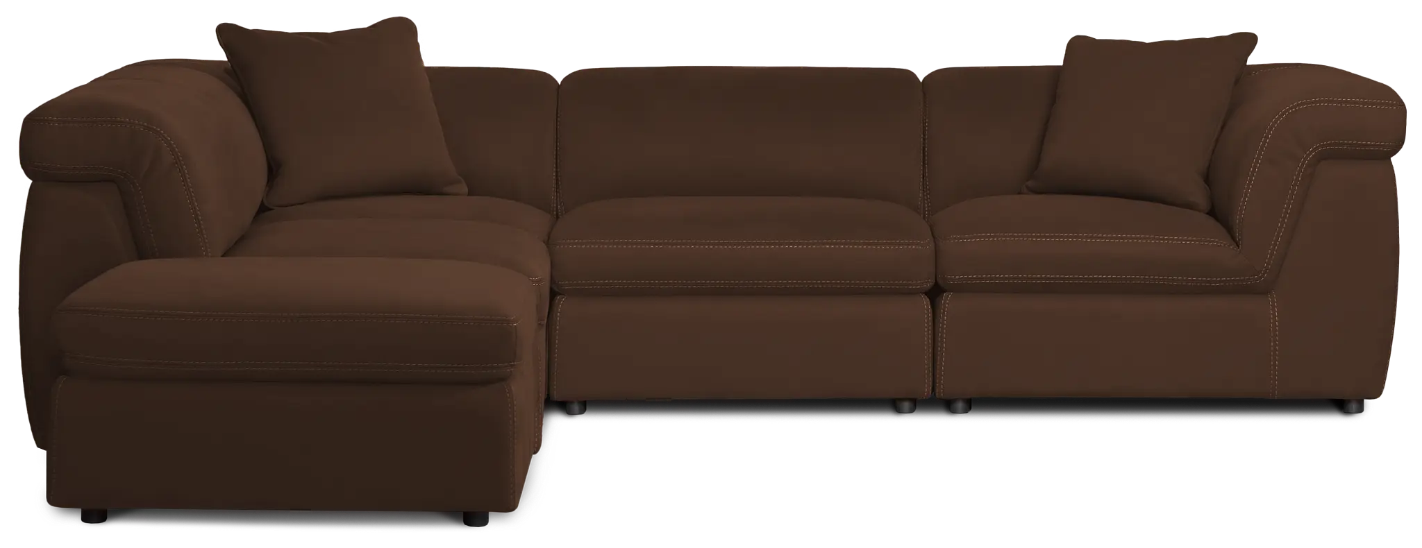 Aria Dark Brown Micro 5pc Bumper Sectional Aria Dark Brown Micro 5pc Bumper Sectional