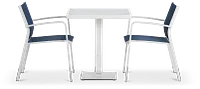 Lisbon Navy 27" Square Table & 2 Chairs
