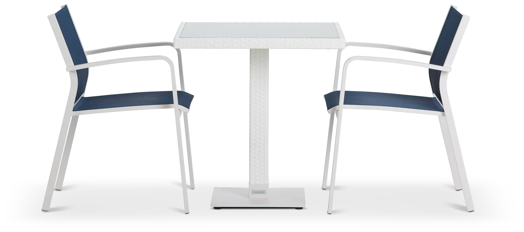Lisbon Navy 27" Square Table & 2 Chairs