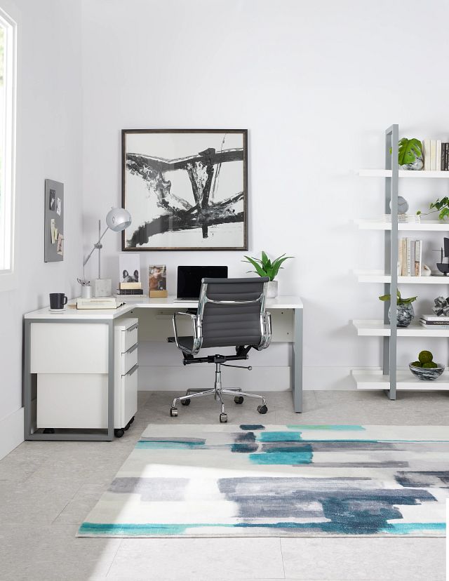 Clark White 32" Return Desk