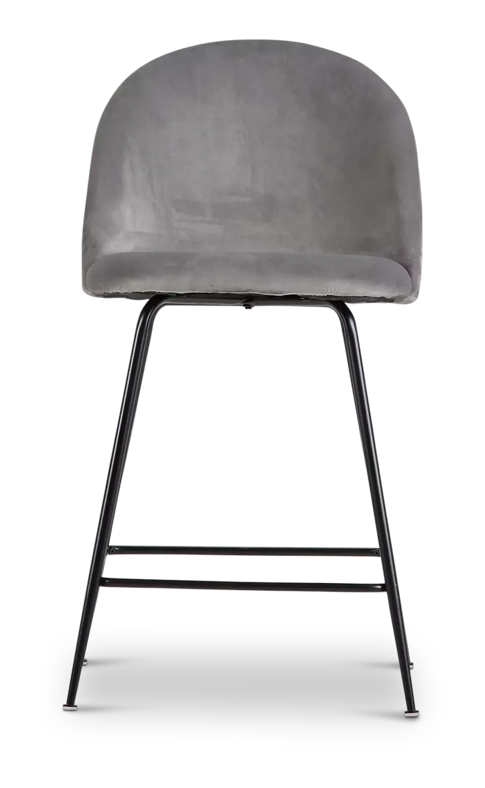 Capri Gray Upholstered 24" Barstools W/black Legs