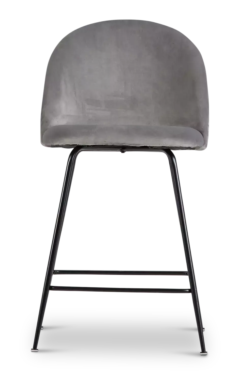 Capri Gray Upholstered 24" Barstools W/black Legs Capri Gray Upholstered 24" Barstools W/black Legs