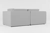 Destin Suave Gray Fabric 2-piece Modular Sofa