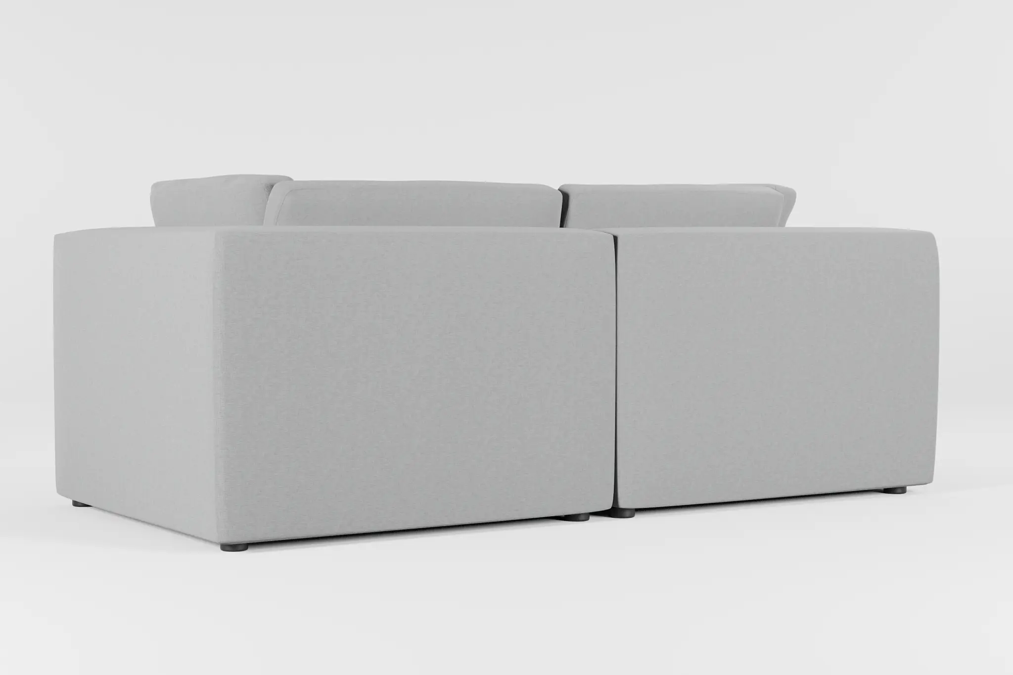 Destin Suave Gray Fabric 2-piece Modular Sofa Destin Suave Gray Fabric 2-piece Modular Sofa